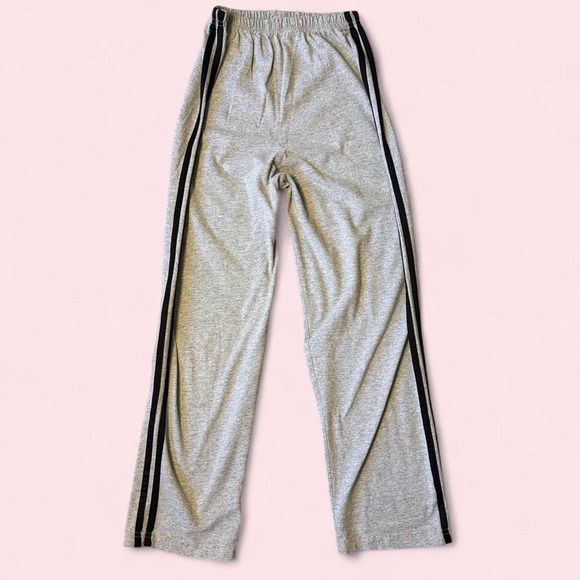 iQ Design California Pants - Vintage iQ Design California Grey Cotton Baggy Track Pants Side Stripe Small